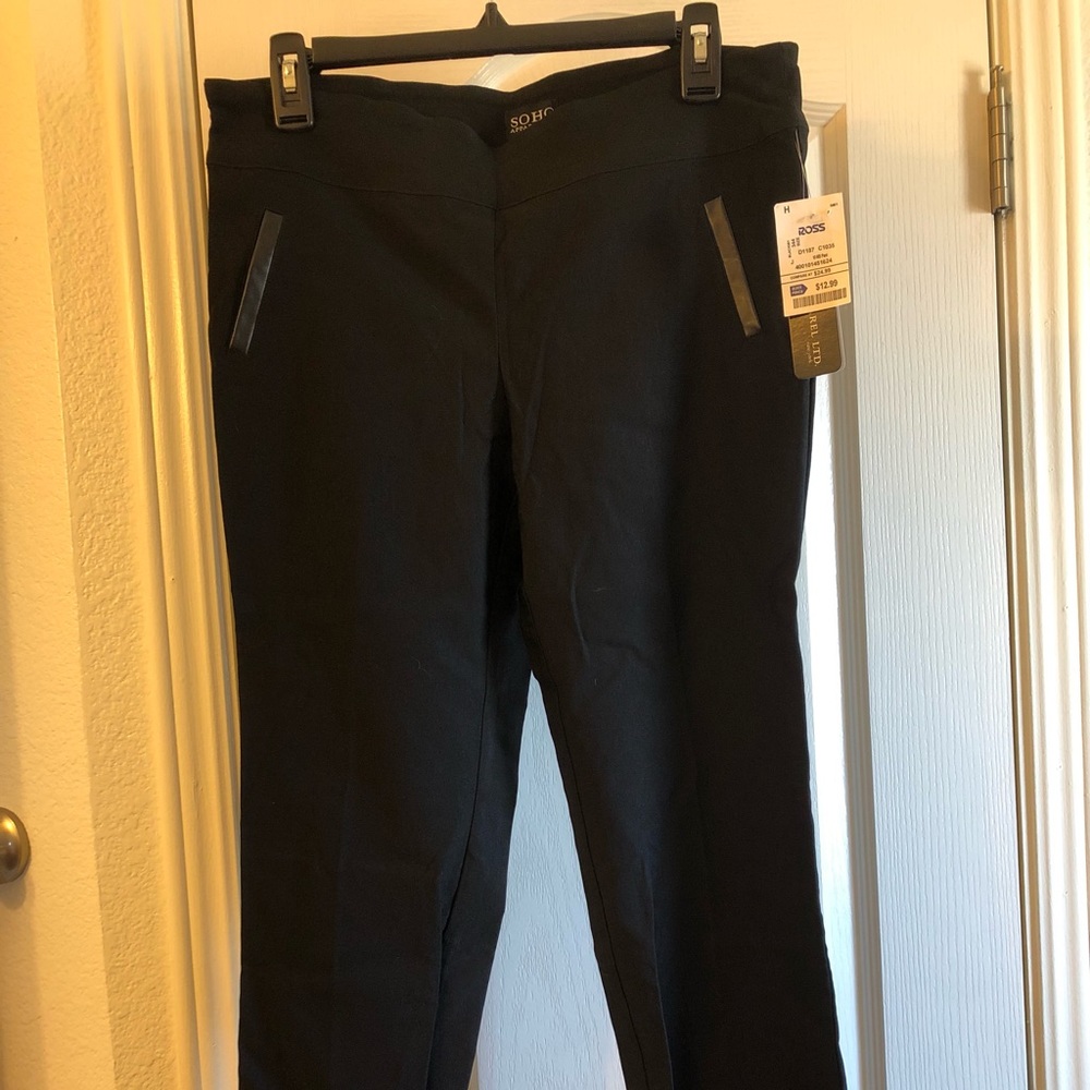 Black dress pants w/ tag brand new soho apparel
